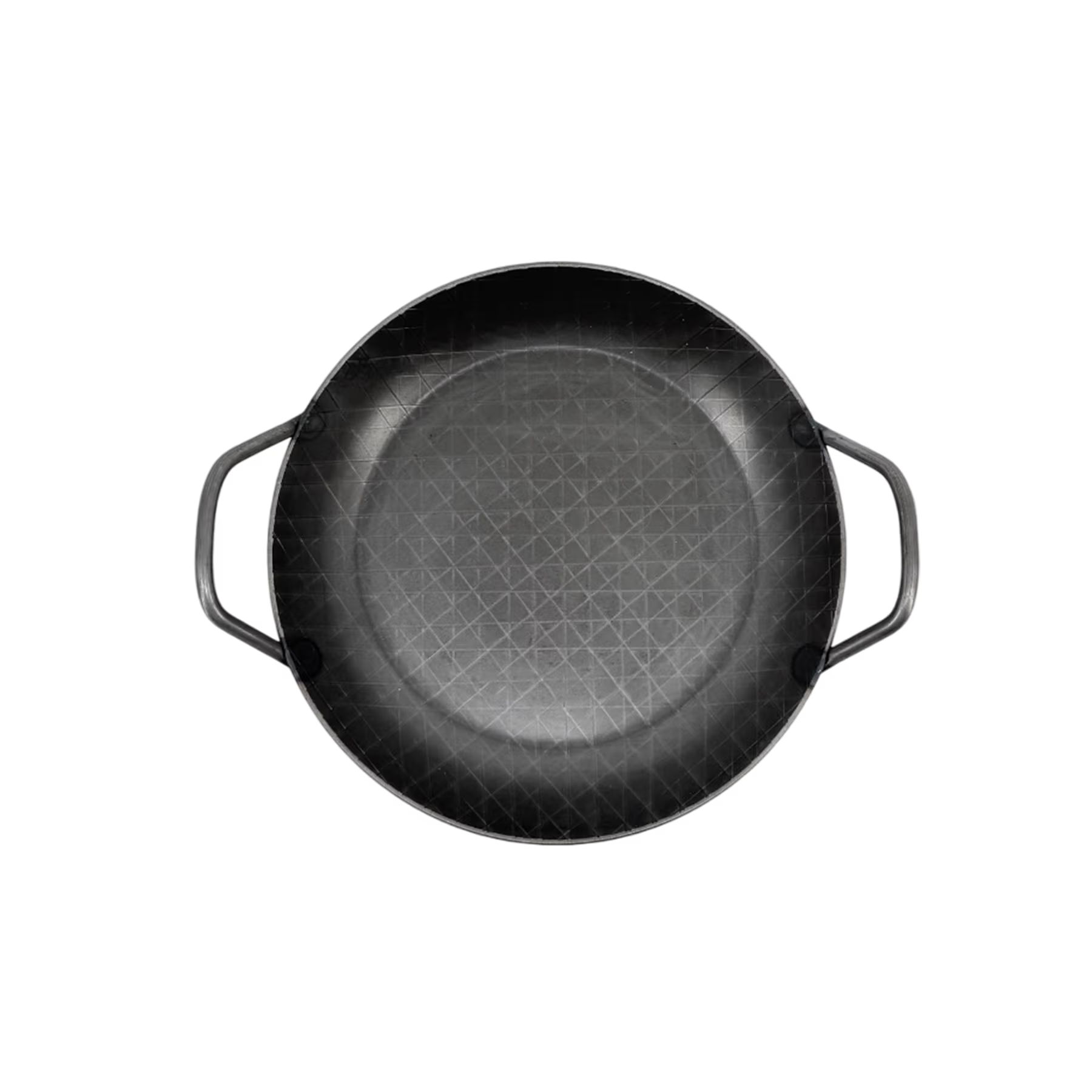 Schmiedeeiserne Servierpfanne, hoher Rand