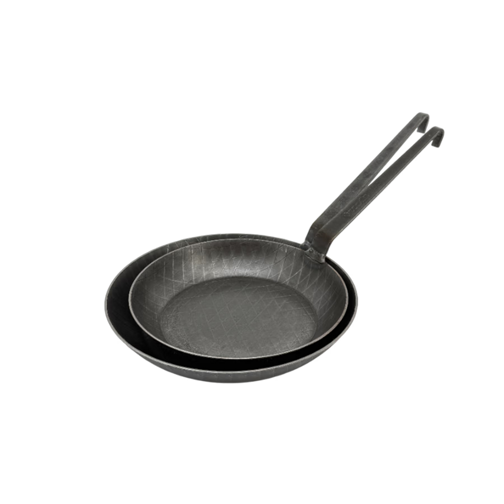 Schmiedeeiserne Bratpfanne, hoher Rand