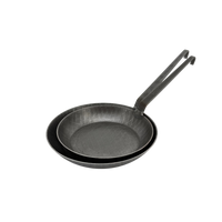 Schmiedeeiserne Bratpfanne, hoher Rand