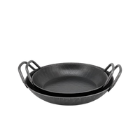 Schmiedeeiserne Servierpfanne, hoher Rand