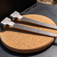 Griff-Duo schmiedeeisern für Grillplatten