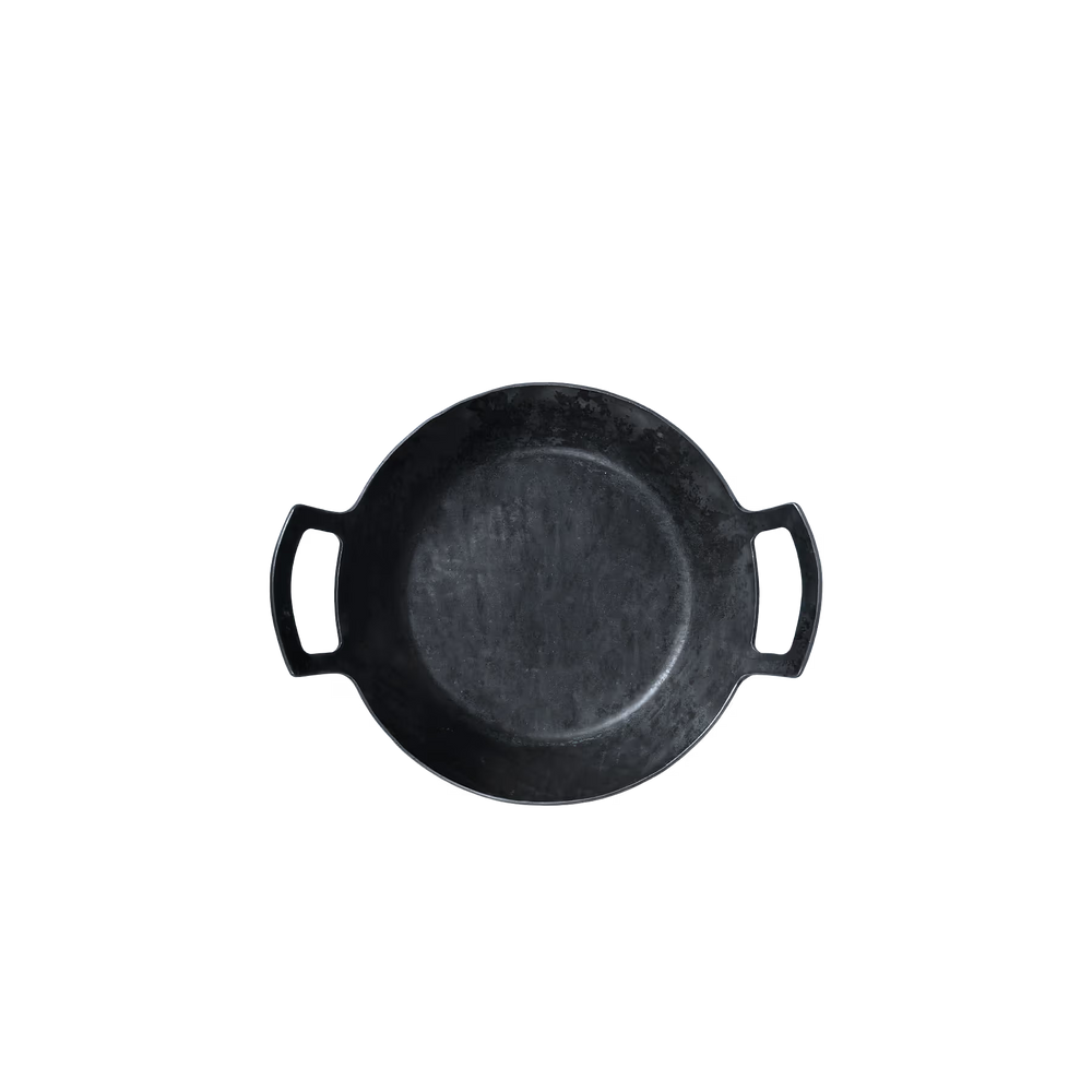 Geschmiedete Servierpfanne, hoher Rand